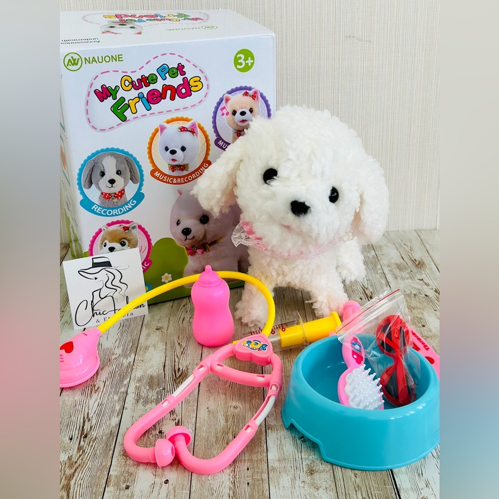 11 Pieces Interactive Walking Dog Toys Pack for Kids, Electronic Remote Control